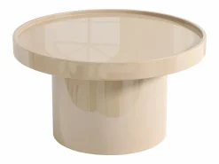 Vente-unique Conjunto de 2 mesas de centro de MDF - y verde caqui lacado - SYBEVA Beige Sale