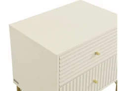 Vente-unique Mesita De Noche|Conjunto de 2 mesitas de noche con 2 cajones en color - LOUREO