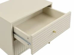 Vente-unique Mesita De Noche|Conjunto de 2 mesitas de noche con 2 cajones en color - LOUREO