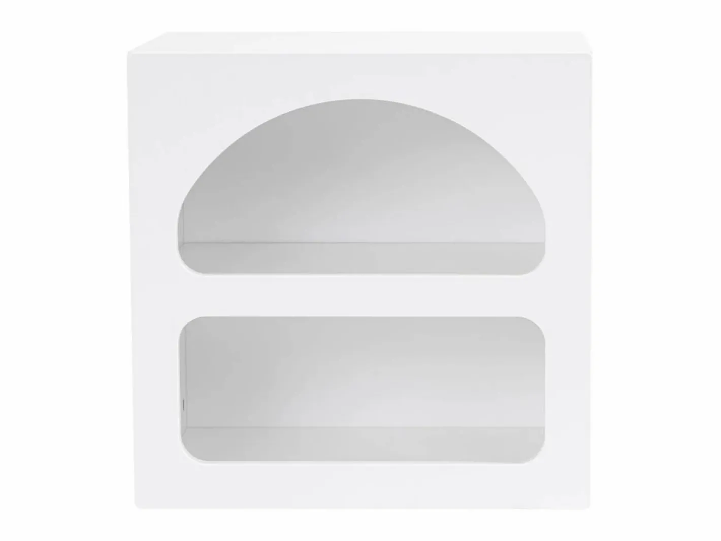 Vente-unique Conjunto de 2 mesitas de noche con compartimentos de almacenaje de color - LUELA Blanco Hot