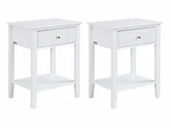 Conjunto de 2 mesitas de noche con 1 cajón y 1 estante en MDF - NIRIVA^Vente-unique Clearance