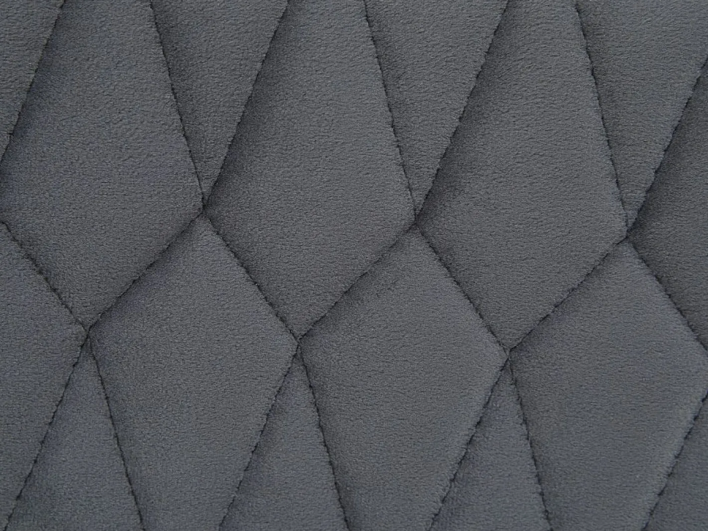Vente-unique Conjunto de 2 mesitas de noche con cajón y hueco en Terciopelo gris - DANIELE Gris antracita