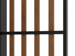 Vente-unique Cenador Y Quiosco|Pérgola|Conjunto de 2 paneles de acero con enrejado efecto madera para pérgola - MAZARA