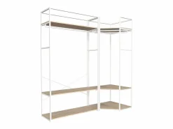 Armario Abierto, Vestidor|Conjunto de 2 percheros de madera y metal 180x200cm JUNE