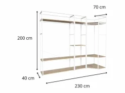 Conjunto de 3 percheros de madera y metal 180x200cm JUNE^ Discount