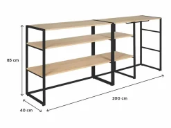 Burro Para Ropa|Conjunto de 2 percheros modulares para buhardilla 200x85cm KADRA