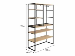 Burro Para Ropa|Conjunto de 2 percheros modulares para buhardilla 200x85cm KADRA