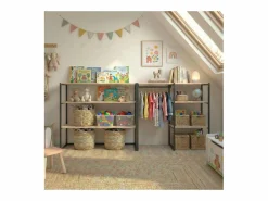 Burro Para Ropa|Conjunto de 2 percheros modulares para buhardilla 200x85cm KADRA