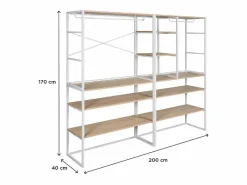 Burro Para Ropa|Conjunto de 4 percheros modulares para buhardilla 400x85cm KADRA
