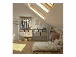 Burro Para Ropa|Conjunto de 4 percheros modulares para buhardilla 400x85cm KADRA