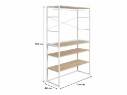 Conjunto de 2 percheros modulares para buhardilla 200x85cm KADRA Blanco