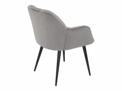 Conjunto de 6 sillas acolchadas Con reposabrazos - Terciopelo y metal negro. . PEGA^Vente-unique Discount