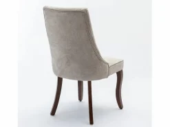 Conjunto de 2 sillas con patas de madera curvadas y respaldo alto.^Hauss Spole Sale