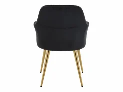 Conjunto de 2 sillas con reposabrazos de terciopelo y metal dorado - - ELEANA^Vente-unique Sale