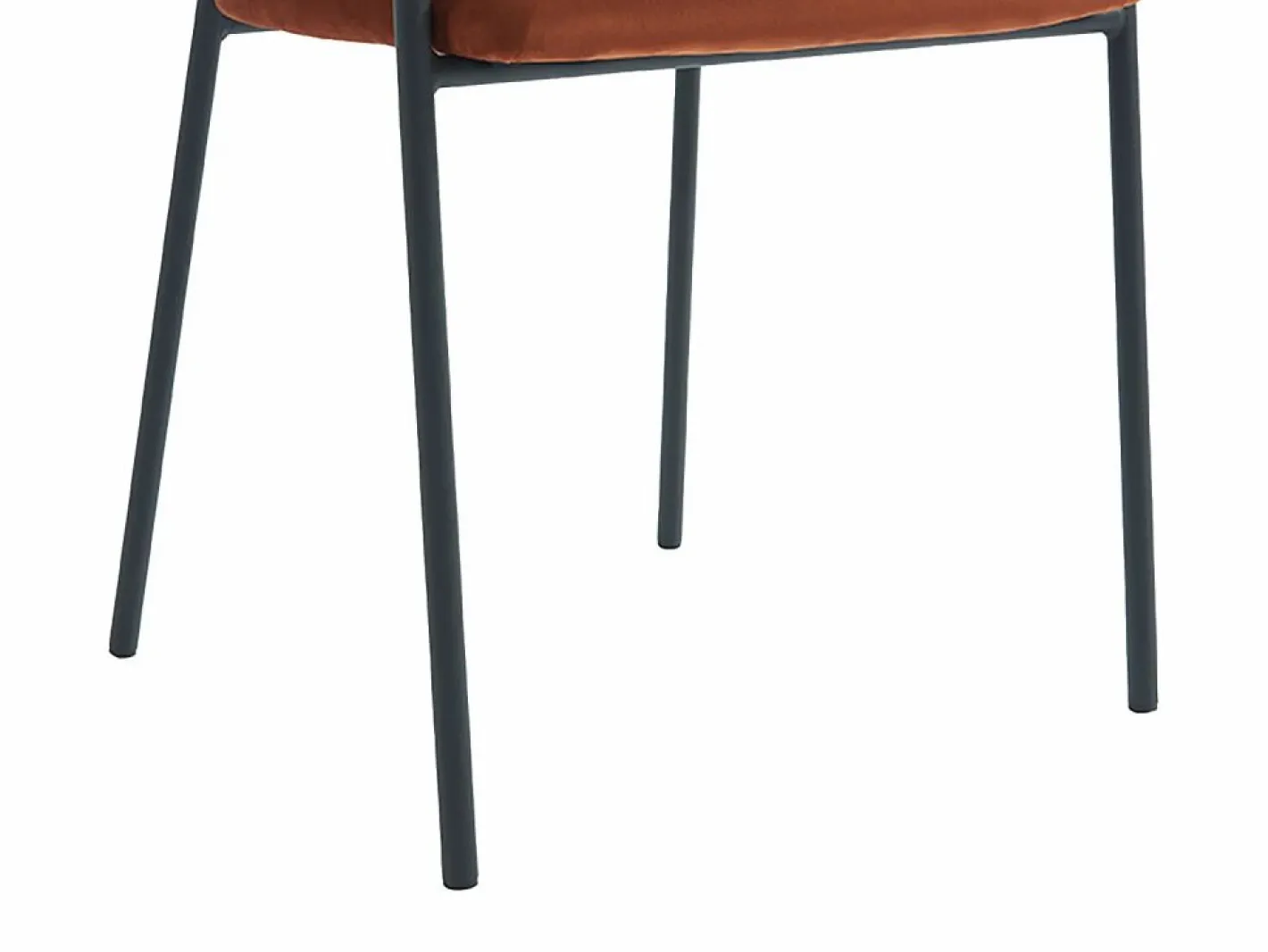 Vente-unique Sillas Y Lotes De Sillas|Conjunto de 2 sillas con reposabrazos de terciopelo y metal negro - - ORDIDA
