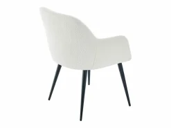 Conjunto de 2 sillas con reposabrazos de tela bouclé y metal negro - - HEKA^Vente-unique Outlet