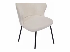 Conjunto de 2 sillas de pana y metal negro - - RELIOZA^Vente-unique Sale
