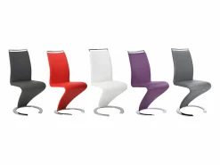 Conjunto de 2 sillas de piel sintética en TWIZY^Vente-unique Discount