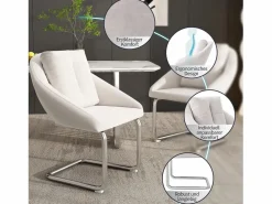 Conjunto de 6 sillas de terciopelo - estructura de metal -^ModernLuxe Discount