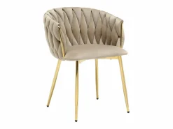 Conjunto de 2 sillas de terciopelo y metal dorado - - ELEGANO^Vente-unique