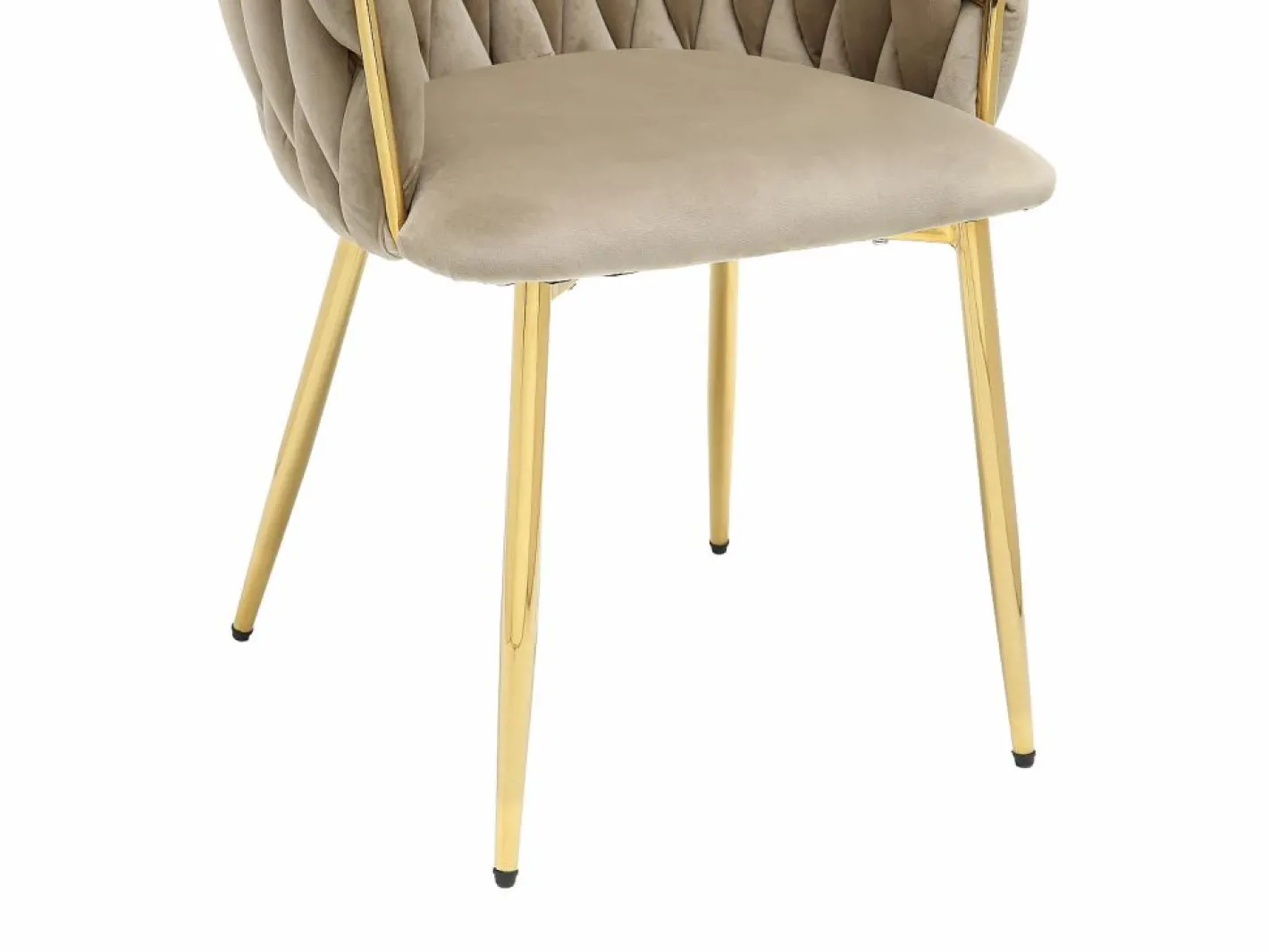 Conjunto de 2 sillas de terciopelo y metal dorado - - ELEGANO^Vente-unique