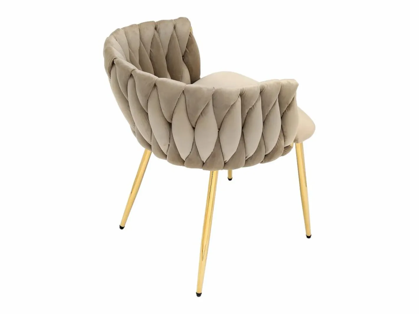 Conjunto de 2 sillas de terciopelo y metal dorado - - ELEGANO^Vente-unique