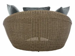 MYLIA Conjunto de 2 sillones de jardín de resina trenzada natural oscuro - WHITEHEAVEN de Color natural oscuro Hot