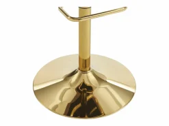 Vente-unique Muebles De Bar|Taburete Alto|Conjunto de 2 taburete de bar de terciopelo y metal dorado - Altura ajustable - - PERLANITA
