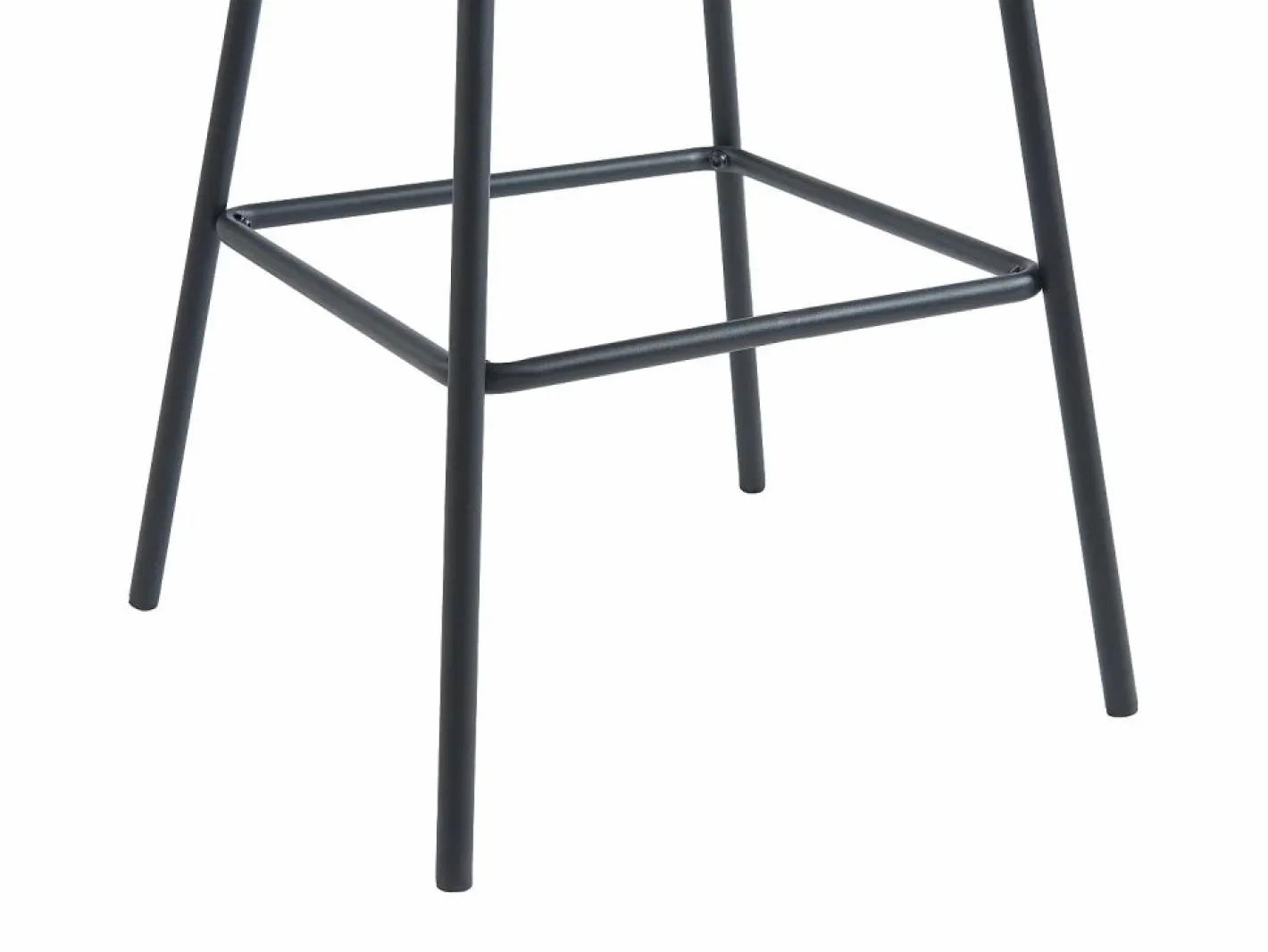 Vente-unique Conjunto de 2 taburetes de bar en tela bouclé y metal - - SENORASE Blanco Clearance