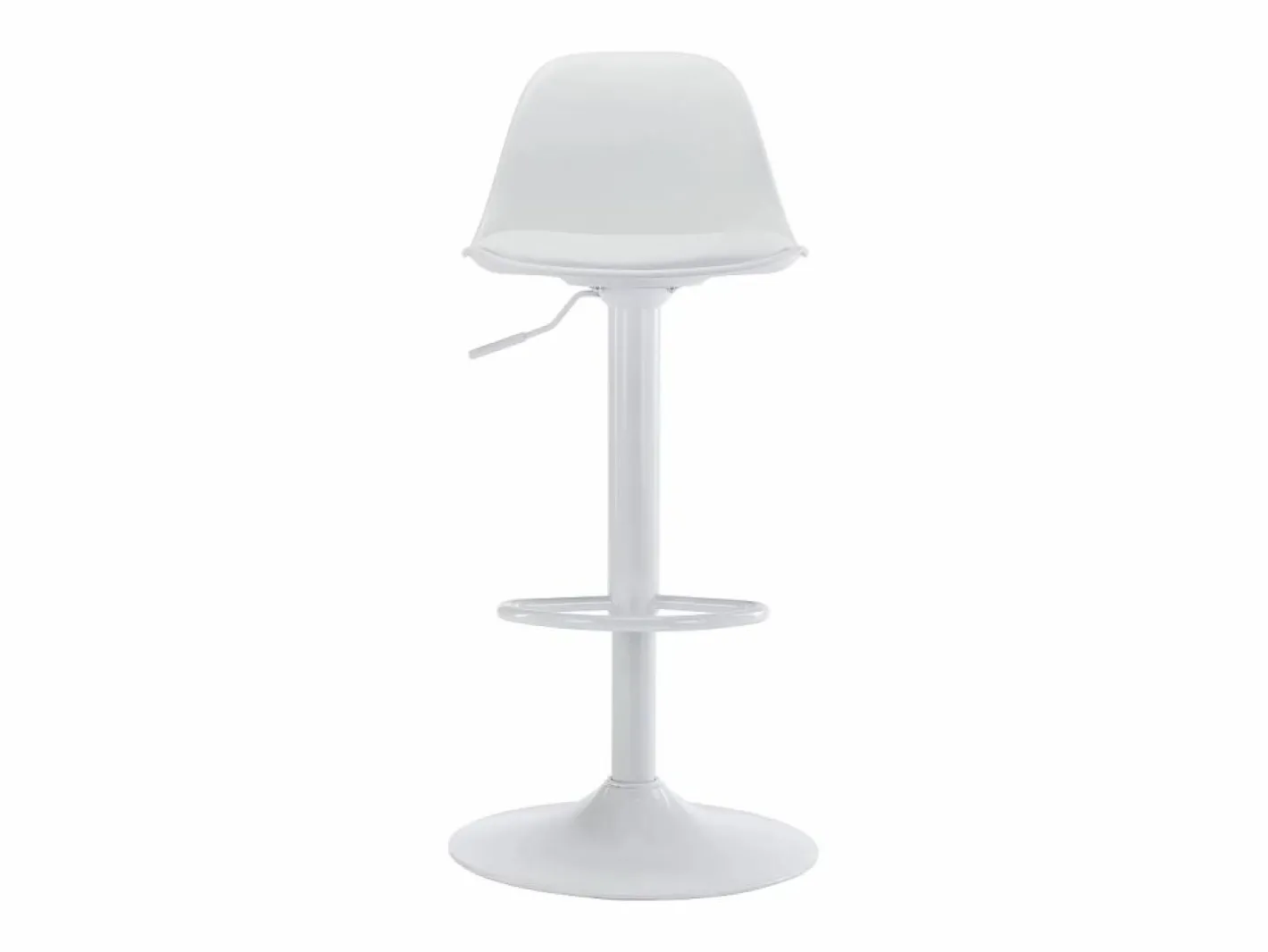 Vente-unique Conjunto de 2 taburetes de bar de polipropileno y metal - - XAFY Blanco New