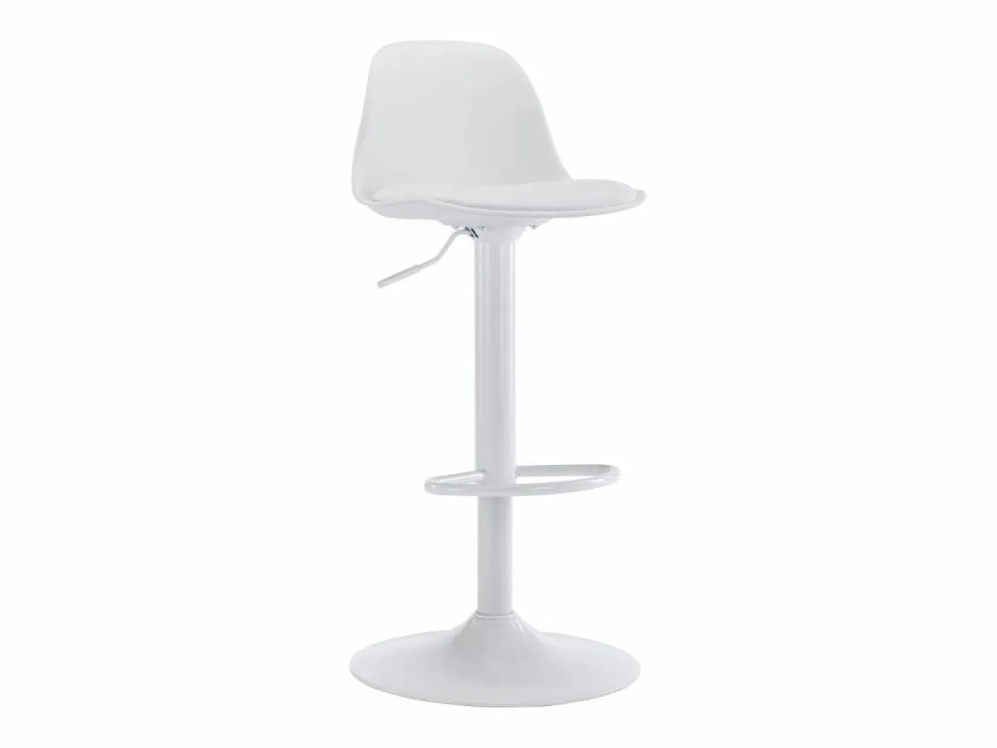 Vente-unique Conjunto de 2 taburetes de bar de polipropileno y metal - - XAFY Blanco New