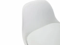 Vente-unique Conjunto de 2 taburetes de bar de polipropileno y metal - - XAFY Blanco New
