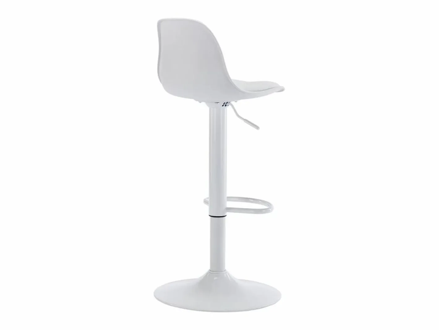 Vente-unique Conjunto de 2 taburetes de bar de polipropileno y metal - - XAFY Blanco New