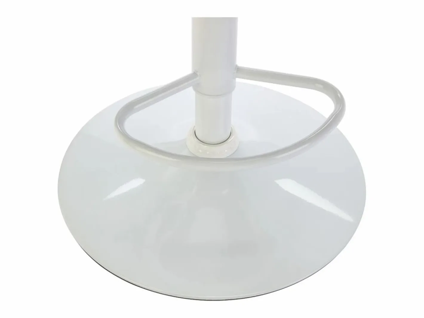 Vente-unique Muebles De Bar|Taburete Alto|Conjunto de 2 taburetes de bar de tela y metal - y blanco - CARSTEN