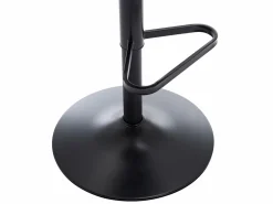 Vente-unique Muebles De Bar|Taburete Alto|Conjunto de 2 taburetes de bar de tela rizada y metal - Altura ajustable - - PEGA