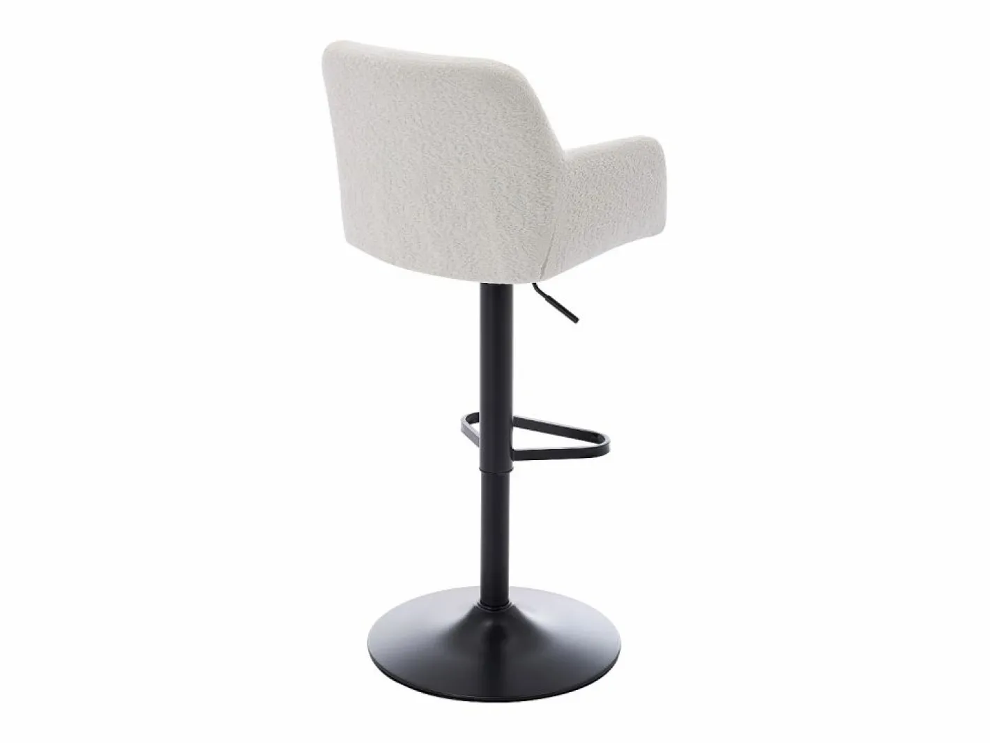 Vente-unique Muebles De Bar|Taburete Alto|Conjunto de 2 taburetes de bar de tela rizada y metal - Altura ajustable - - PEGA