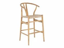 Conjunto de 2 taburetes de bar de teca y mimbre - Natural - POGIANA^Vente-unique Best