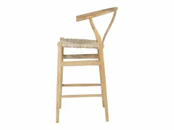 Conjunto de 2 taburetes de bar de teca y mimbre - Natural - POGIANA^Vente-unique Best