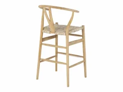 Conjunto de 2 taburetes de bar de teca y mimbre - Natural - POGIANA^Vente-unique Best