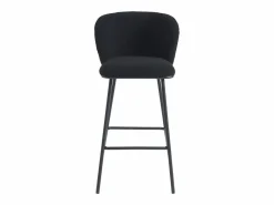 Conjunto de 2 taburetes de bar de felpa y metal - - SENORASE^Vente-unique Clearance