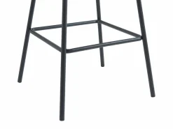 Conjunto de 2 taburetes de bar de felpa y metal - - SENORASE^Vente-unique Clearance