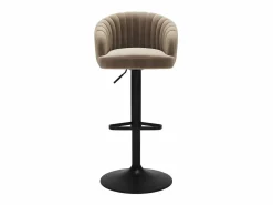 Vente-unique Conjunto de 2 taburetes de bar - Tela y metal - - DORALIZ Beige