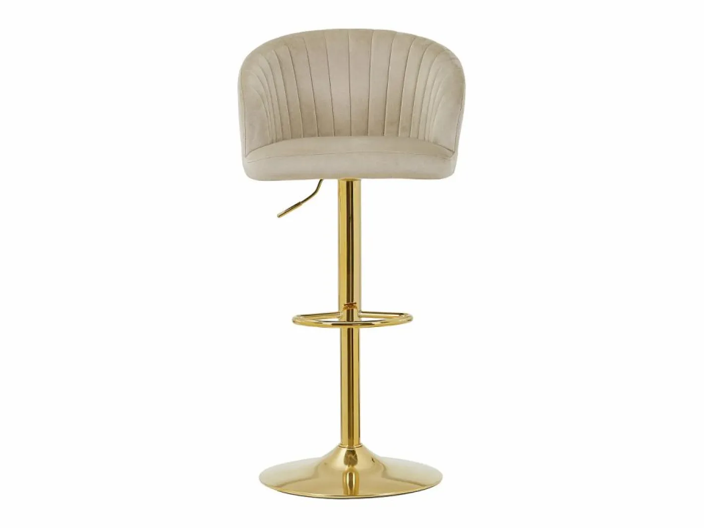 Conjunto de 2 taburetes de bar de terciopelo y metal - Altura regulable - - DORALIZ^Vente-unique New