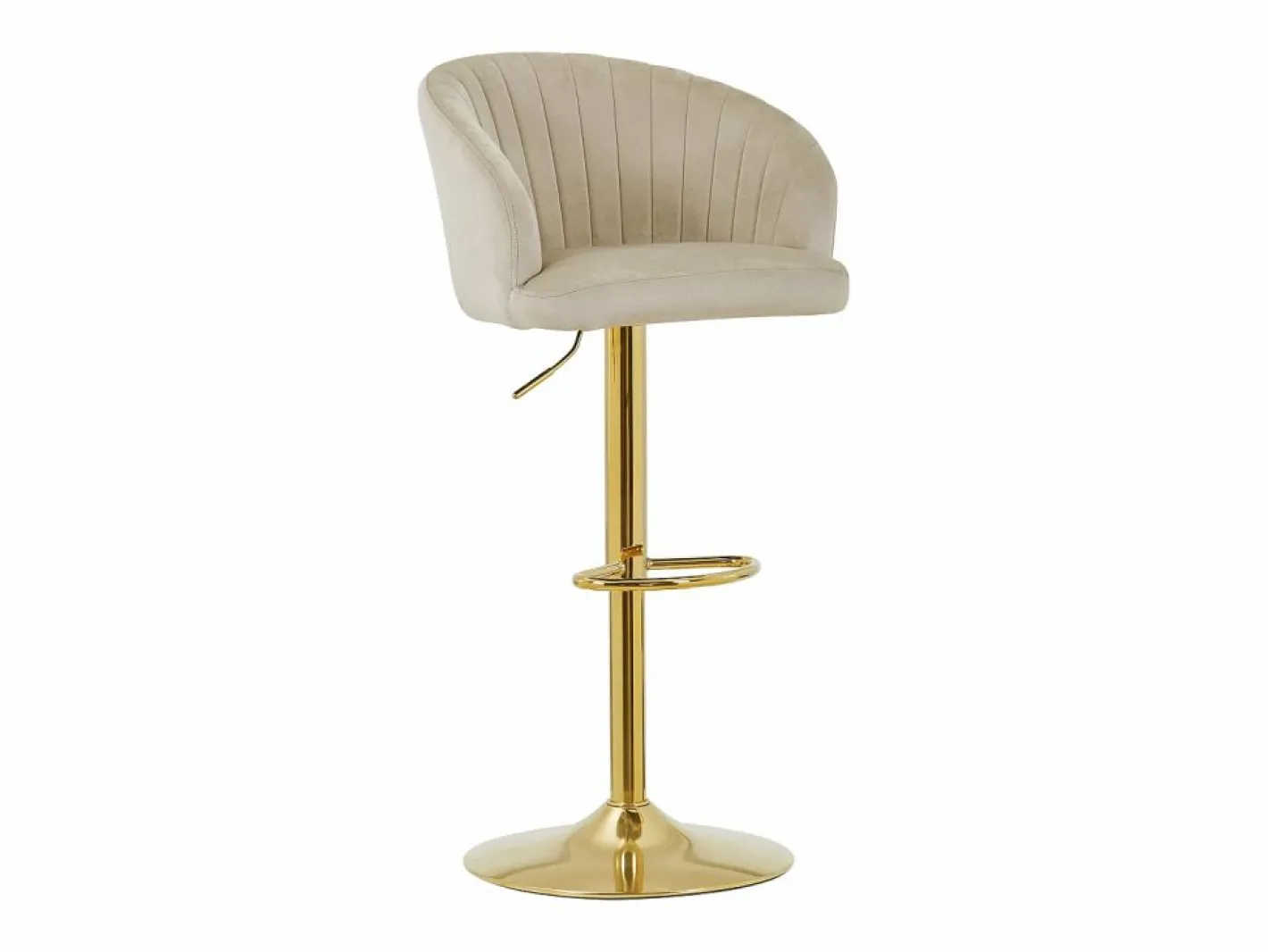 Conjunto de 2 taburetes de bar de terciopelo y metal - Altura regulable - - DORALIZ^Vente-unique New