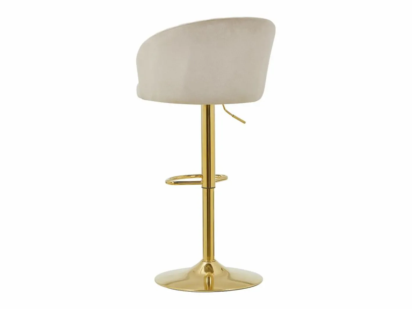 Conjunto de 2 taburetes de bar de terciopelo y metal - Altura regulable - - DORALIZ^Vente-unique New