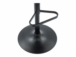Vente-unique Muebles De Bar|Taburete Alto|Conjunto de 2 taburetes de bar de terciopelo y metal - Altura ajustable - - ELEANA