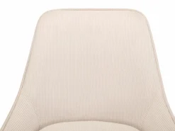 Conjunto de 2 taburetes de bar de terciopelo acanalado y metal negro - - MASURIE^Vente-unique Discount