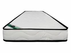 NATUREA Conjunto de 90 x 190 cm. Somier de láminas + colchón de espuma y tela de bambú - KANANI de Negro Online