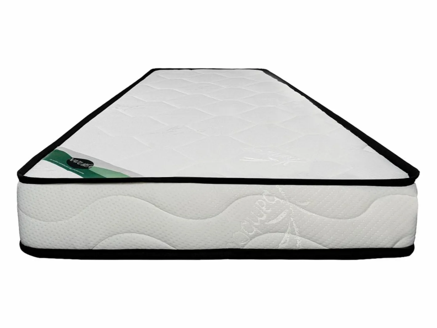 NATUREA Conjunto de 90 x 190 cm. Somier de láminas + colchón de espuma y tela de bambú - KANANI de Negro Online