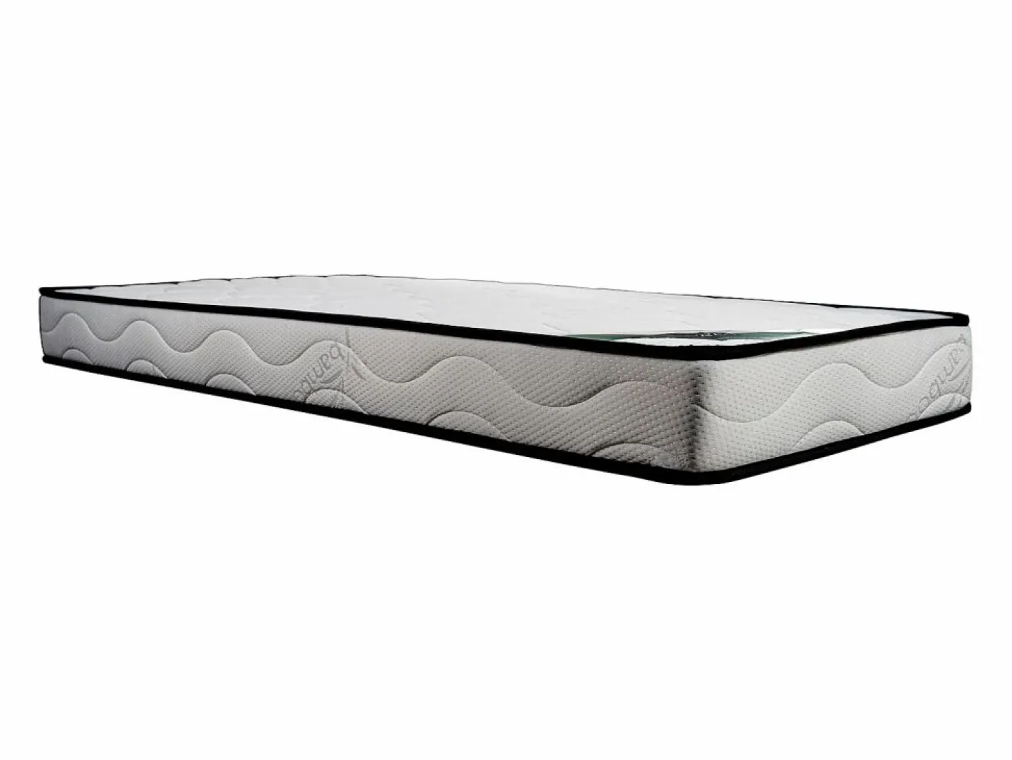 NATUREA Conjunto de 90 x 190 cm. Somier de láminas + colchón de espuma y tela de bambú - KANANI de Negro Online
